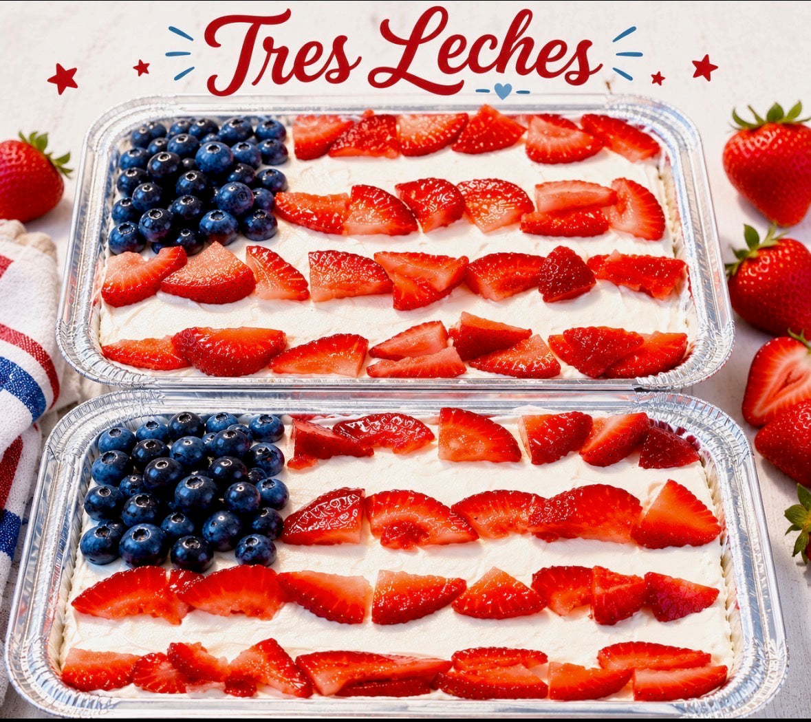 Tres Leches Flag Cake